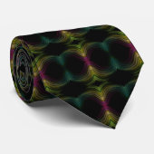 Farbenfrohe Groovy Psychedelic Muster Abstrakt Art Krawatte (Gerollt)