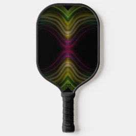 Farbenfrohe Groovy Psychedelic Muster Abstrakt Art Pickleball Schläger