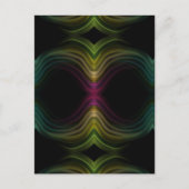 Farbenfrohe Groovy Psychedelic Muster Abstrakt Art Postkarte (Vorderseite)