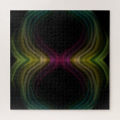 Farbenfrohe Groovy Psychedelic Muster Abstrakt Art Puzzle (Horizontal)