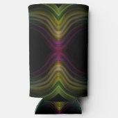 Farbenfrohe Groovy Psychedelic Muster Abstrakt Art Selters Dosenkühler (Rückseite)