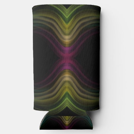 Farbenfrohe Groovy Psychedelic Muster Abstrakt Art Selters Dosenkühler (Rückseite)