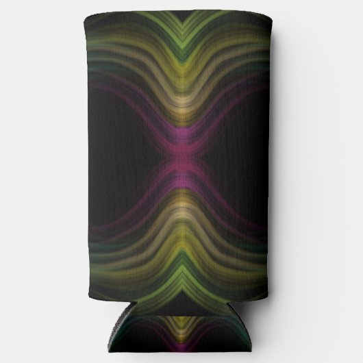 Farbenfrohe Groovy Psychedelic Muster Abstrakt Art Selters Dosenkühler (Vorderseite)