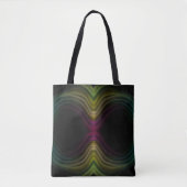 Farbenfrohe Groovy Psychedelic Muster Abstrakt Art Tasche (Vorderseite)