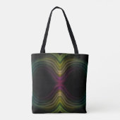 Farbenfrohe Groovy Psychedelic Muster Abstrakt Art Tasche (Rückseite)