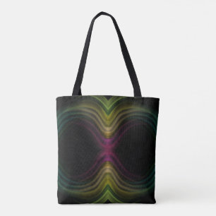 Farbenfrohe Groovy Psychedelic Muster Abstrakt Art Tasche