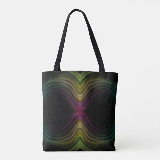 Farbenfrohe Groovy Psychedelic Muster Abstrakt Art Tasche (Rückseite)