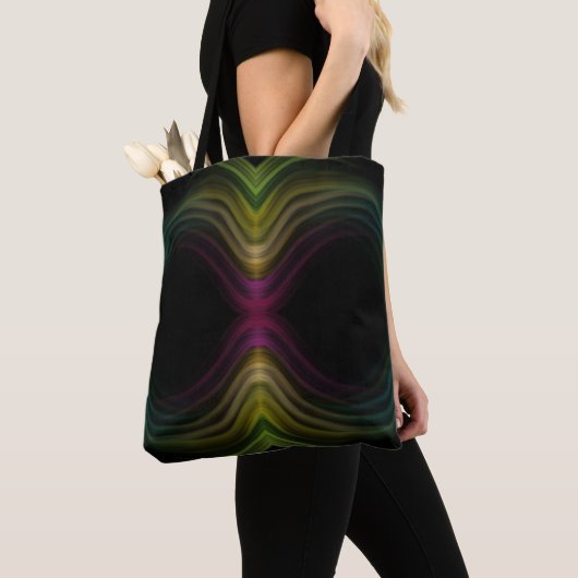 Farbenfrohe Groovy Psychedelic Muster Abstrakt Art Tasche (Von Nahem)
