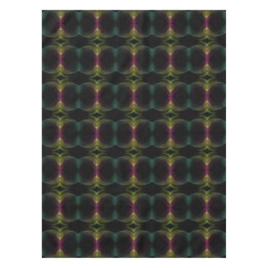 Farbenfrohe Groovy Psychedelic Muster Abstrakt Art Tischdecke (Vorderseite)