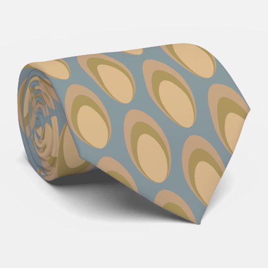Farbenfrohe Groovy Retro 70er Pattern Neck Tie Krawatte (Gerollt)
