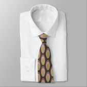 Farbenfrohe Groovy Retro 70er Pattern Neck Tie Krawatte (Gebunden)