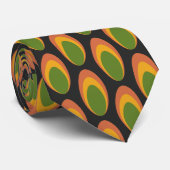 Farbenfrohe Groovy Retro 70er Pattern Neck Tie Krawatte (Gerollt)