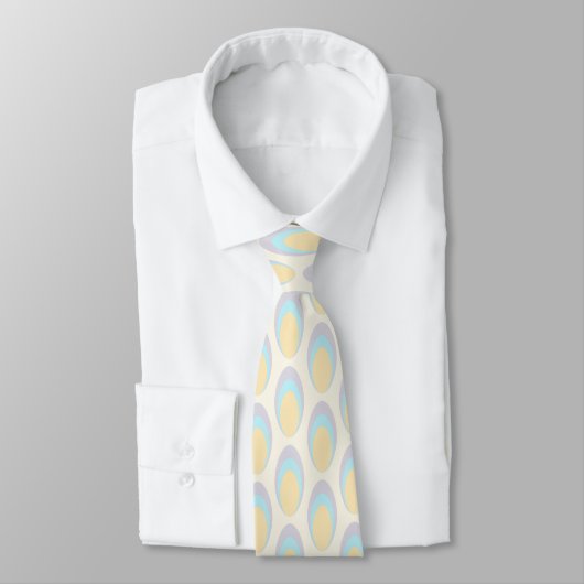 Farbenfrohe Groovy Retro 70er Pattern Neck Tie Krawatte (Gebunden)