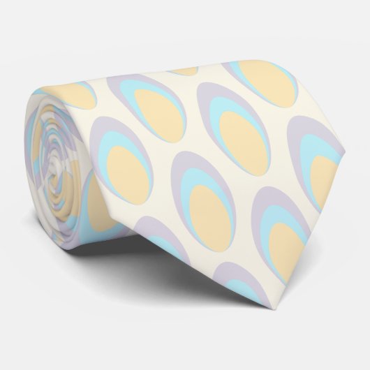 Farbenfrohe Groovy Retro 70er Pattern Neck Tie Krawatte (Gerollt)