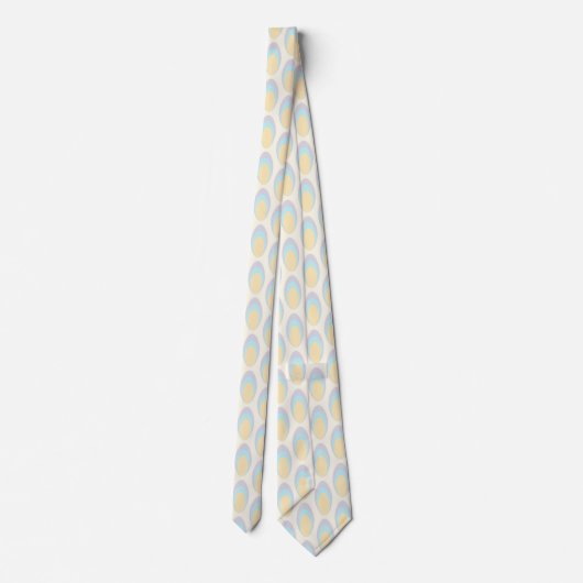 Farbenfrohe Groovy Retro 70er Pattern Neck Tie Krawatte (Rückseite)