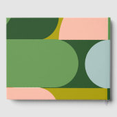 Farbenfrohe Groovy Retro Arch Abstrakte Hochzeit Gästebuch (Rückseite)