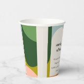 Farbenfrohe Groovy Retro Arch Abstrakte Hochzeit Pappbecher (Rechts)