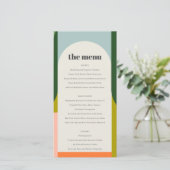 Farbenfrohe Groovy Retro Arch Bold Wedelkarte Dankeskarte (Stehend Vorderseite)