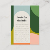 Farbenfrohe Groovy Retro Arch Books für Babydusche Begleitkarte (Vorderseite)