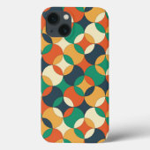 Farbenfrohe Groovy Retro Circled Case-Mate iPhone Hülle (Rückseite)