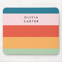 Farbenfrohe Groovy Retro Horizontaler Streifen Nam