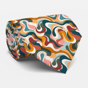 Farbenfrohe Groovy Retro Krawatte