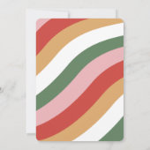 Farbenfrohe Groovy Retro Weihnachts-Party Einladun Einladung (Rückseite)