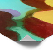 Farbenfrohe Groovy Seventies Abstrakt Poster (Ecke)