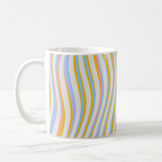 Farbenfrohe Groovy Swirl Kaffeetasse (Links)