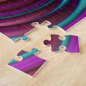 Farbenfrohe Groovy Trippy Funky Spiry Fraktal Art Puzzle (Seite)