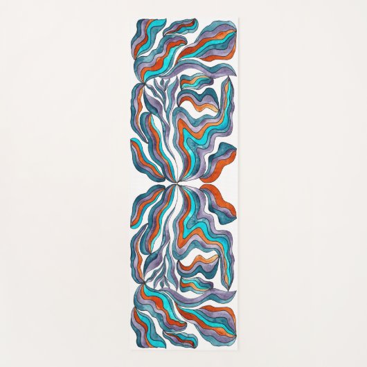 Farbenfrohe Groovy Yogamatte (Vorderseite)