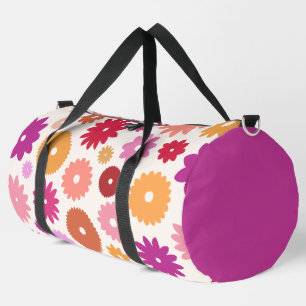 Farbenfrohe große Blütenmuster Duffle Bag