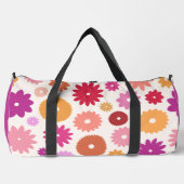 Farbenfrohe große Blütenmuster Duffle Bag (Vorderseite)