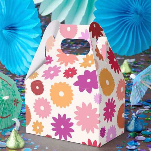 Farbenfrohe große Blütenmuster Geschenkschachtel (Party)