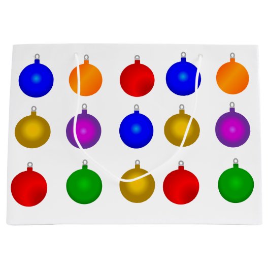 Farbenfrohe große Geschenktasche mit Weihnachtsbri Geschenktüte (Vorderseite)