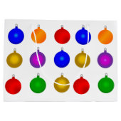Farbenfrohe große Geschenktasche mit Weihnachtsbri Geschenktüte (Rückseite)