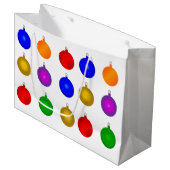 Farbenfrohe große Geschenktasche mit Weihnachtsbri Geschenktüte (Vorderseite Schrägansicht)