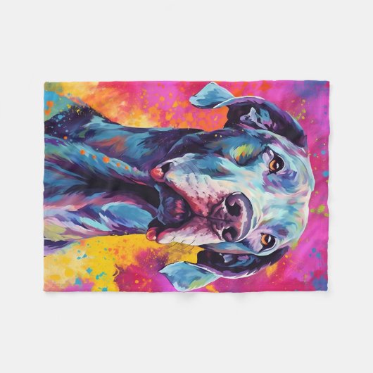 Farbenfrohe Großtane Fleecedecke (Vorderseite (Horizontal))