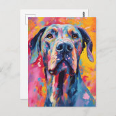 Farbenfrohe Großtane Postkarte (Vorne/Hinten)