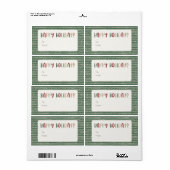 Farbenfrohe Grün glückliche Ferien Rectangle Gesch (Vorne)