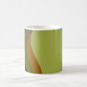 Farbenfrohe grüne Abstrakte Kunst 1209 Kaffeetasse (Mittel)