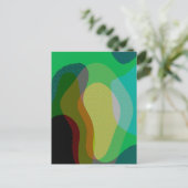 Farbenfrohe grüne Abstrakte Kunst 1209 Postkarte (Stehend Vorderseite)