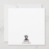 Farbenfrohe grüne Dia de los Muertos Lebenslauf Save The Date (Rückseite)