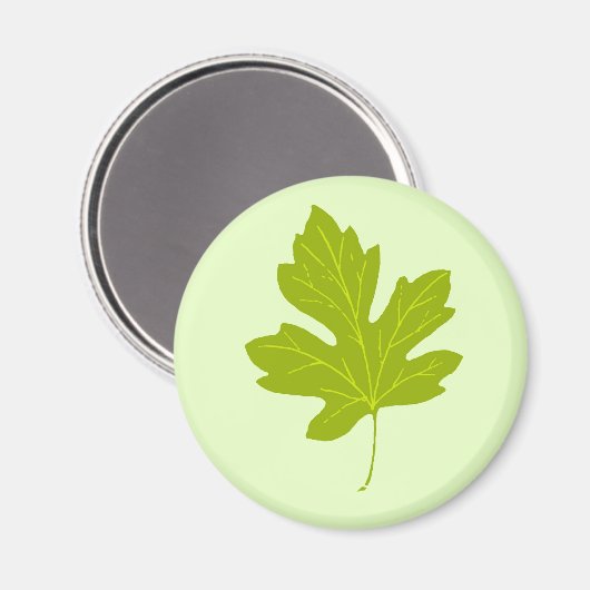 Farbenfrohe Grüne Herbstleaf Magnet (Vorderseite/Rückseite)
