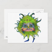 Farbenfrohe Grüne Keime Postkarte (Vorne/Hinten)