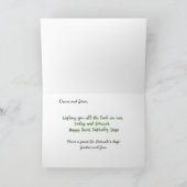 Farbenfrohe grüne Kleeblätter St. Patrick's Day Karte (Innenseite)