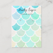 Farbenfrohe grüne Meerjungfrau Visitenkarte (Vorderseite)