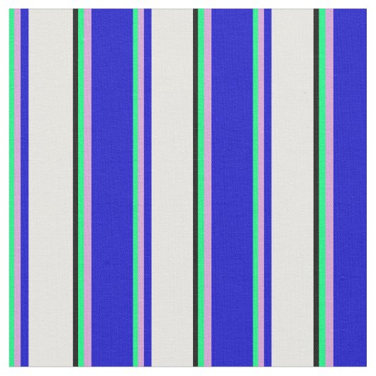 Farbenfrohe grüne, pflaumenfarbene, blaue, weiße u stoff (Nahaufnahme)
