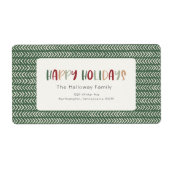 Farbenfrohe grüne Rücksendeadresse (Vorne)