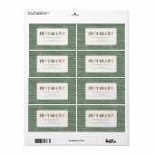 Farbenfrohe grüne Rücksendeadresse (Vorne)